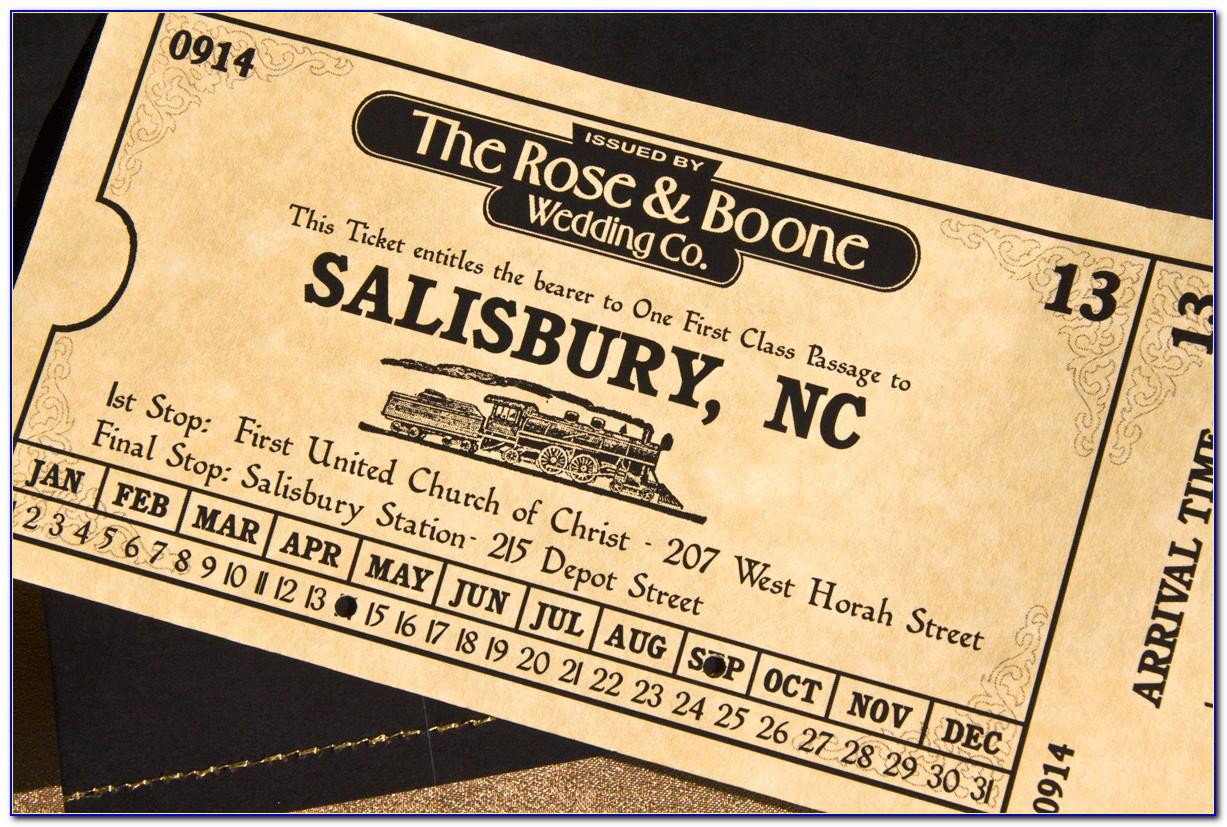 Old Fashioned Railway Ticket Template