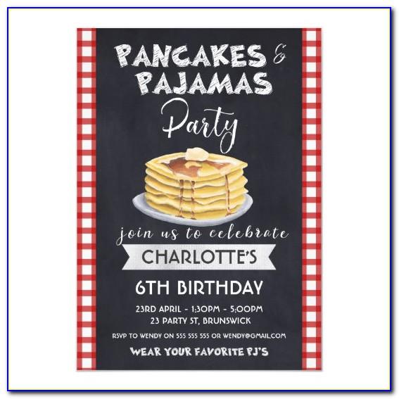 Pancakes And Pajamas Invitation Template Free