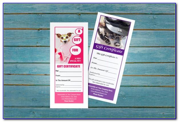 Pet Sitting Gift Certificate Template