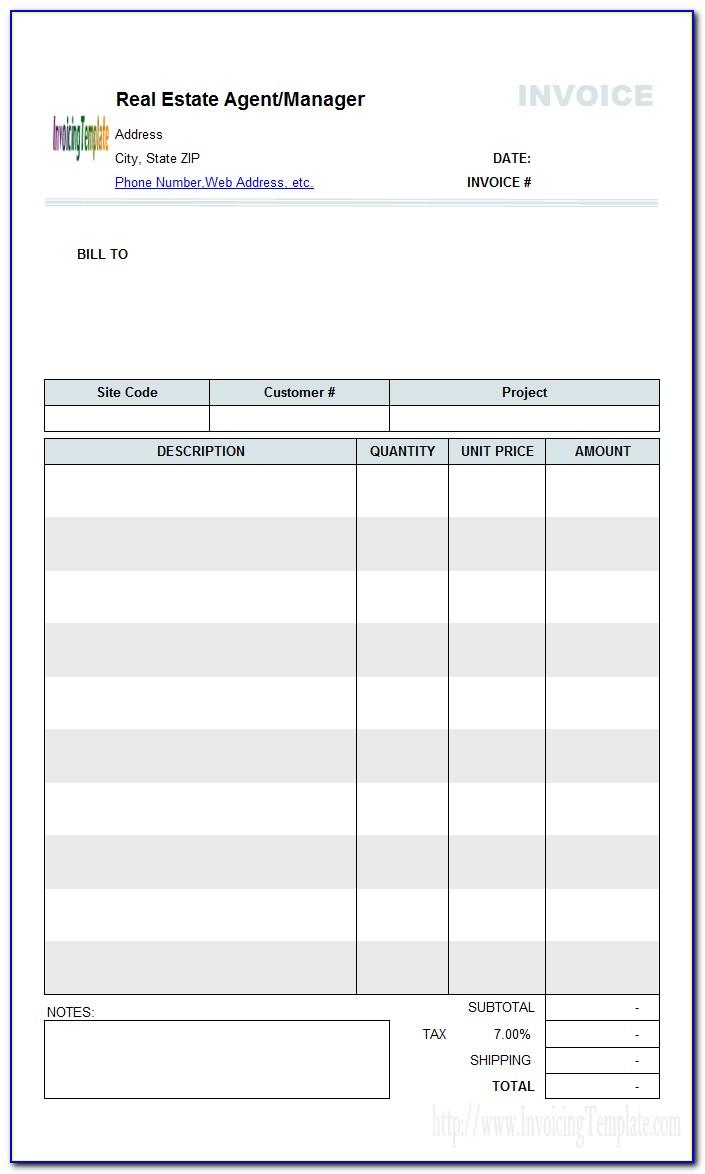 Real Estate Photography Invoice Template