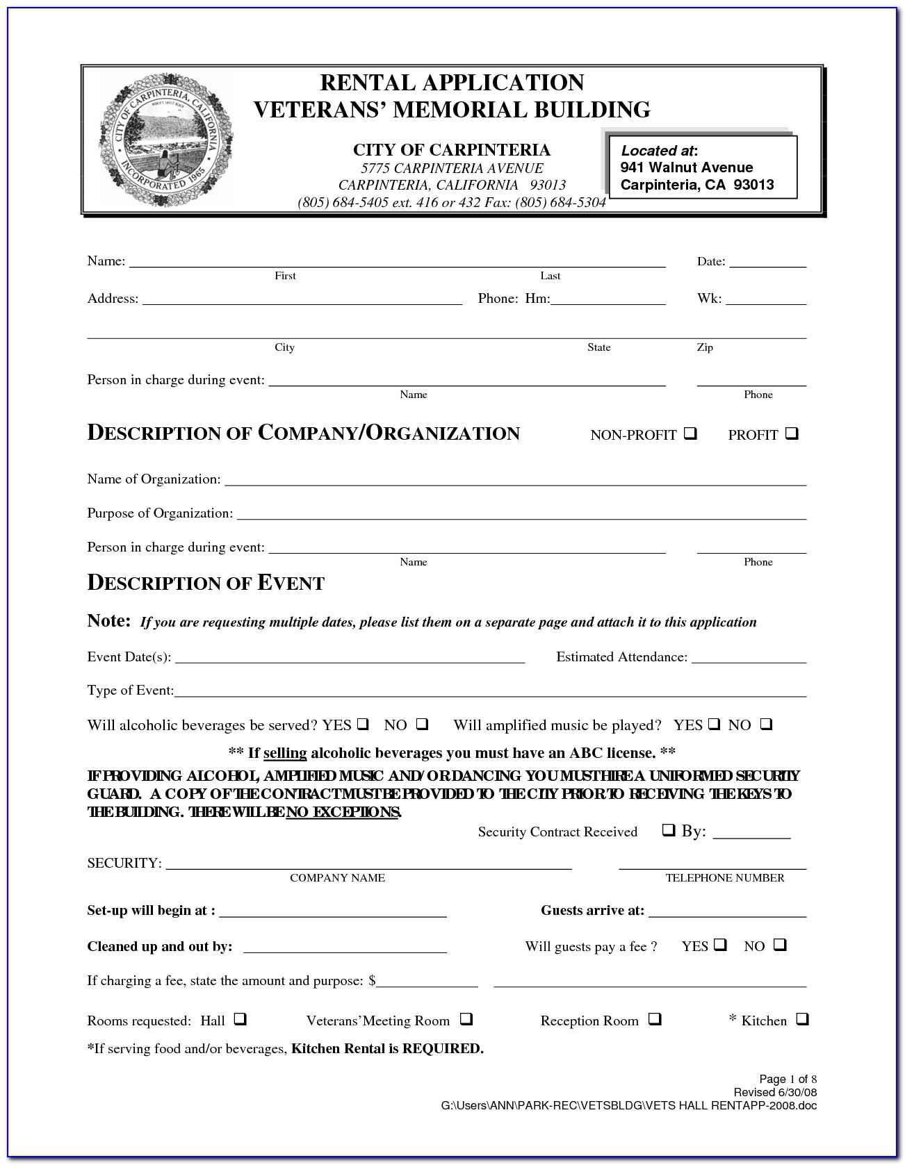 Residential Lease Agreement California Template