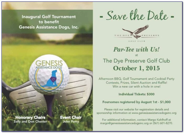Save The Date Golf Tournament Free Template
