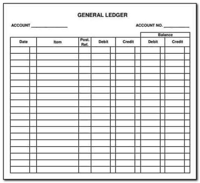 Small Business General Ledger Excel Template