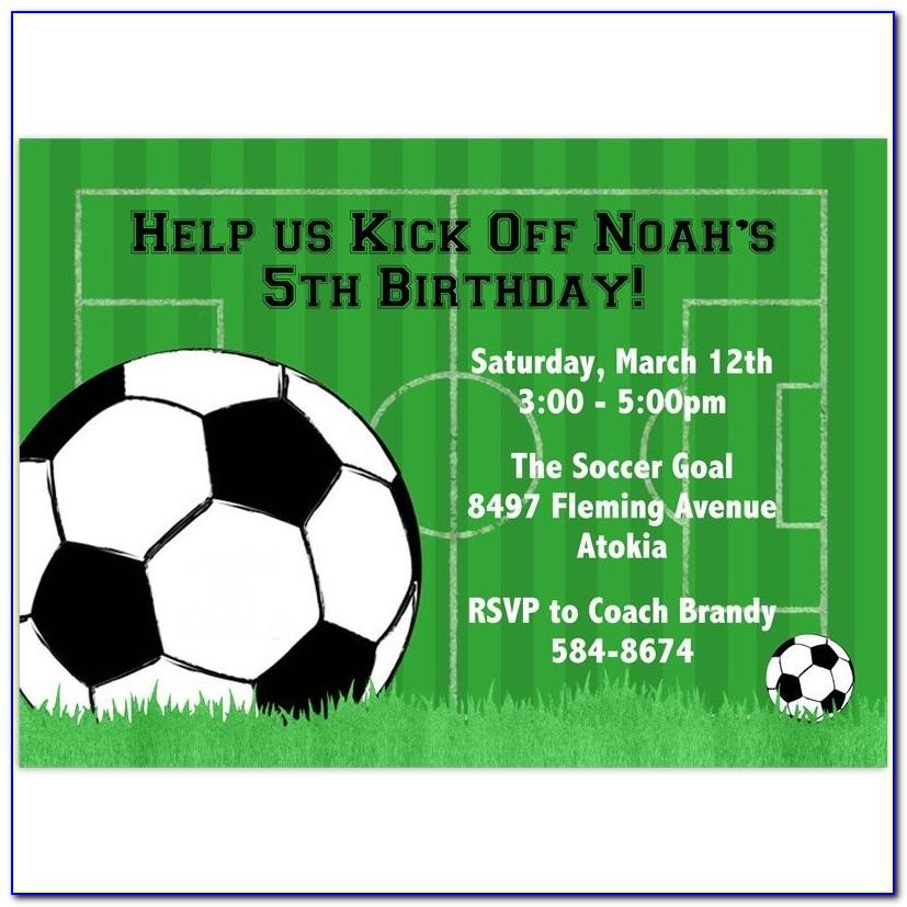 Soccer Party Invitation Template Free