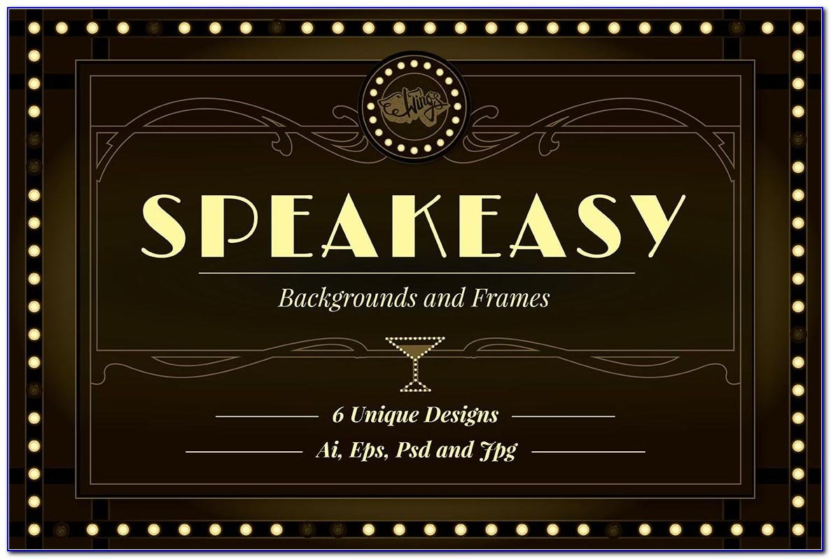 Speakeasy Party Invitation Template Free