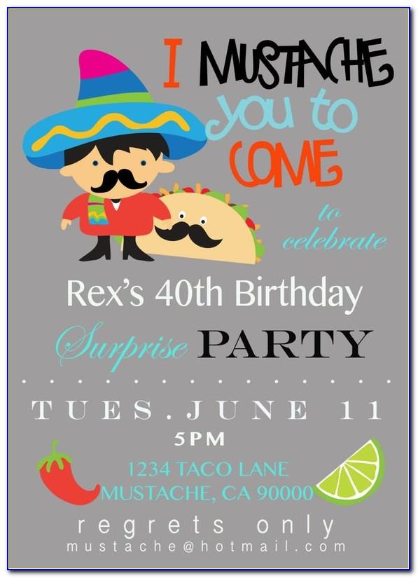 Taco Bout A Party Invitation Template Free
