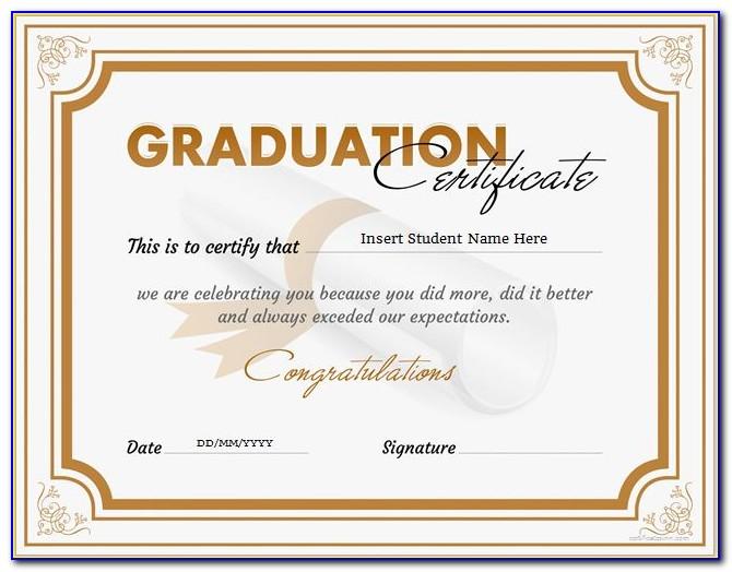 Templates For Preschool Graduation Certificates