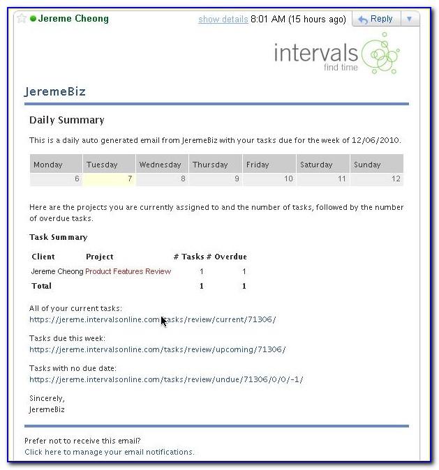 Timesheet Approval Email Template