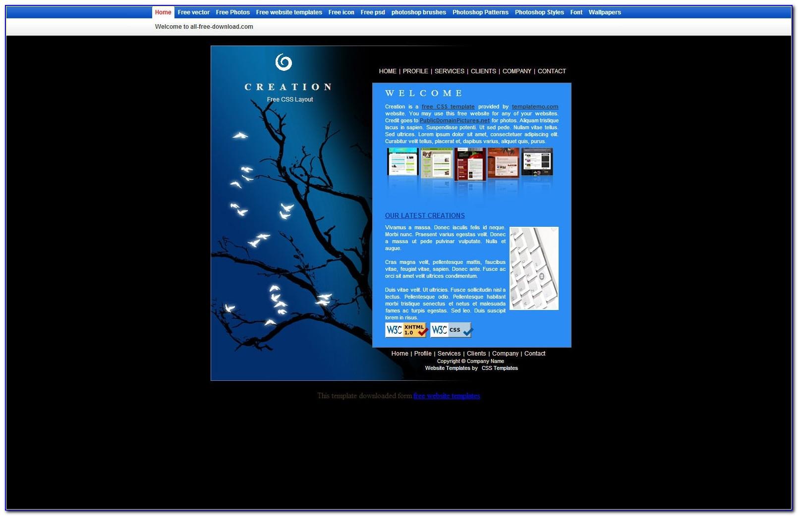 Website Template Dreamweaver Free