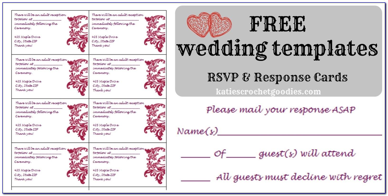 Wedding Response Cards Templates Free