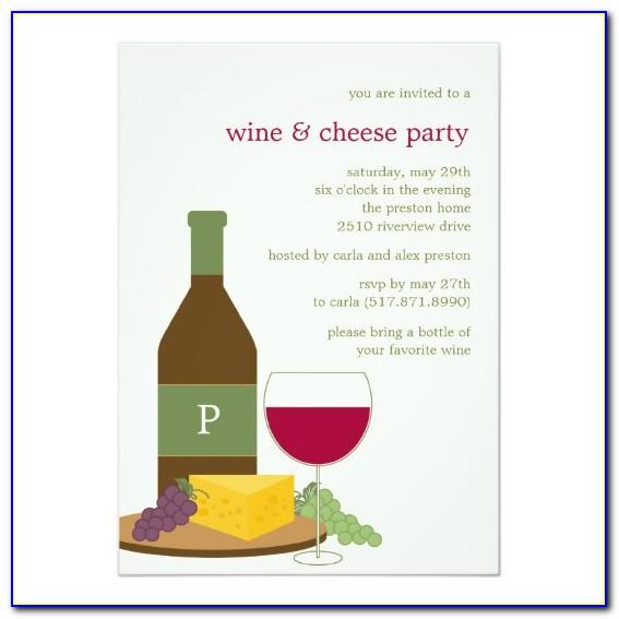 Wine And Cheese Invite Template Free