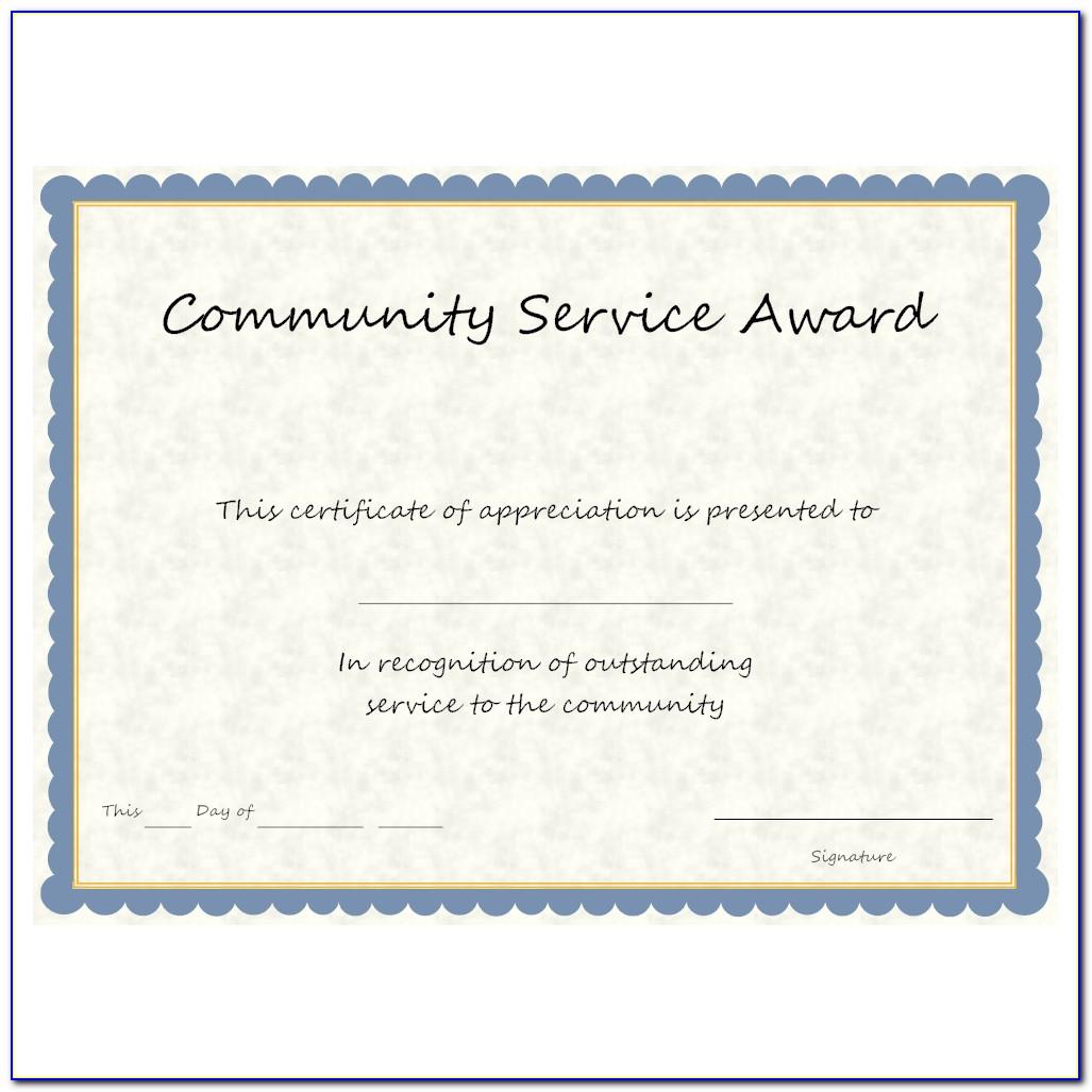 5 Year Service Award Certificate Template
