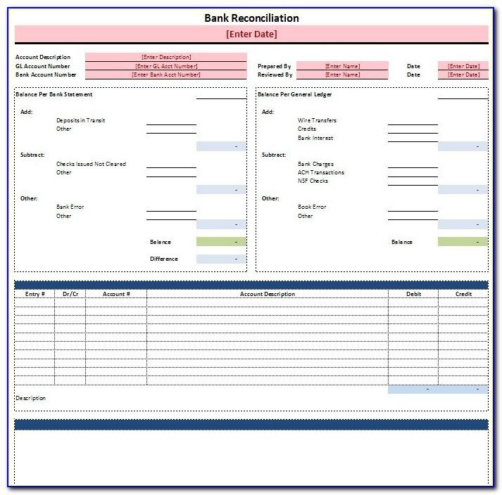 Account Reconciliation Template Excel