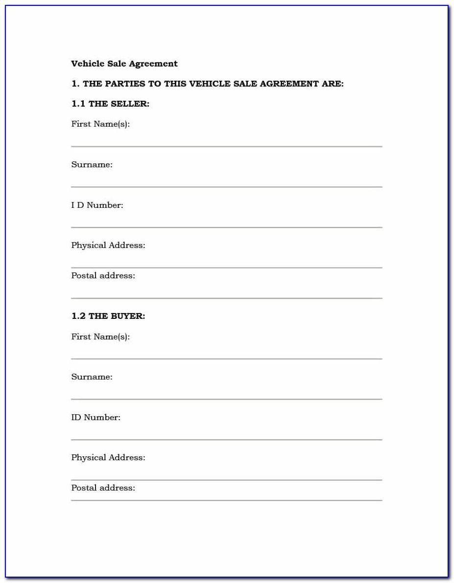 Automotive Purchase Agreement Template