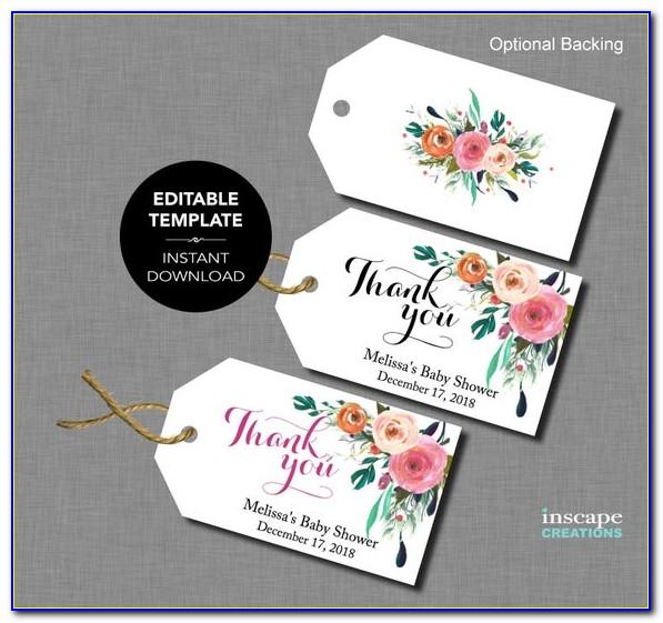 Baby Shower Gift Tags Template