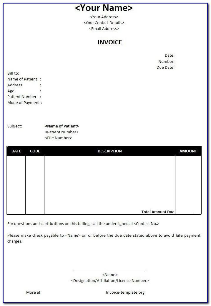 Bill Of Sale For Services Rendered Template