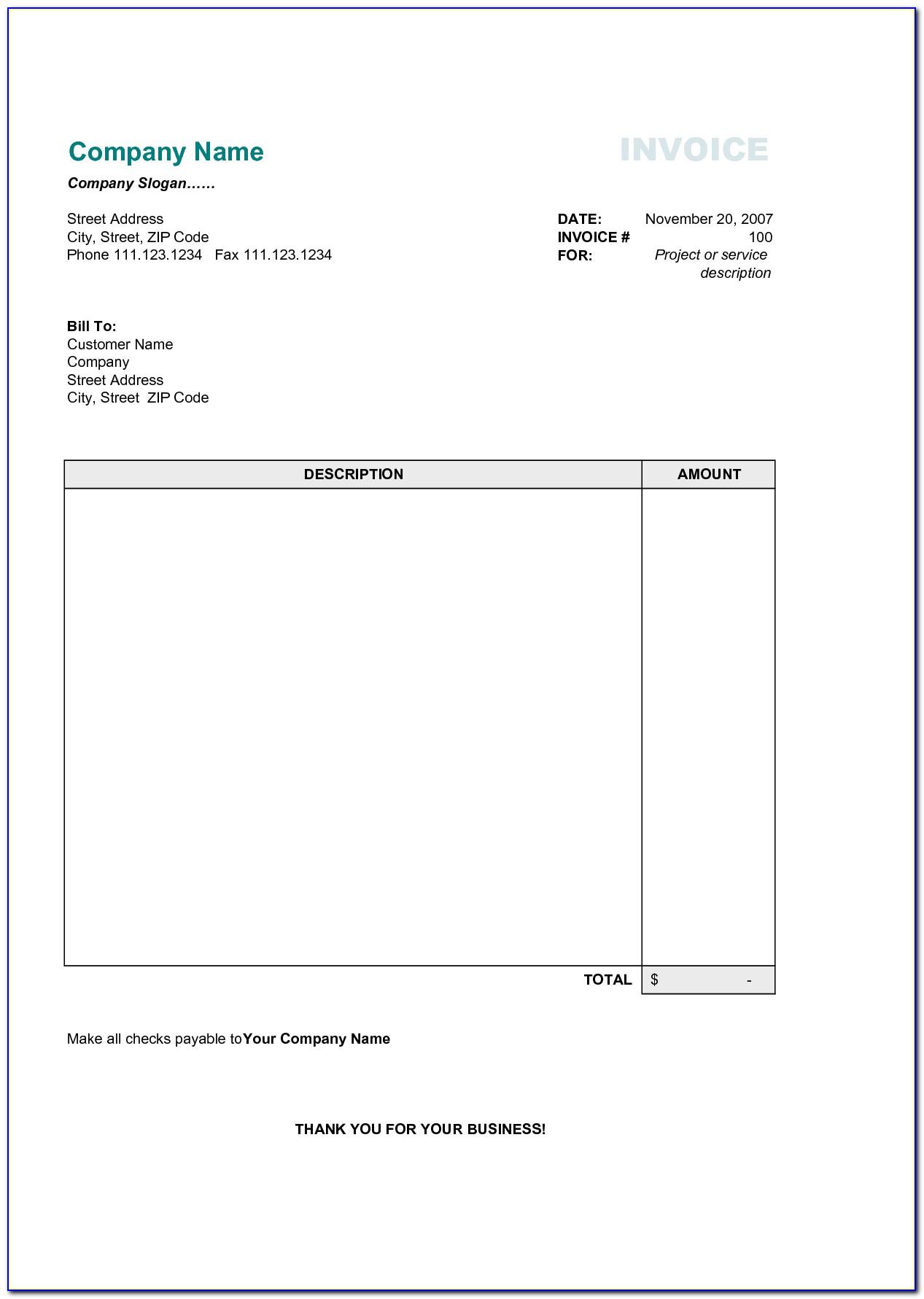 Business Invoice Examples