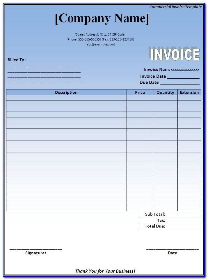 Business Invoice Sample