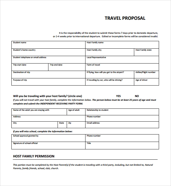 Business Trip Proposal Template