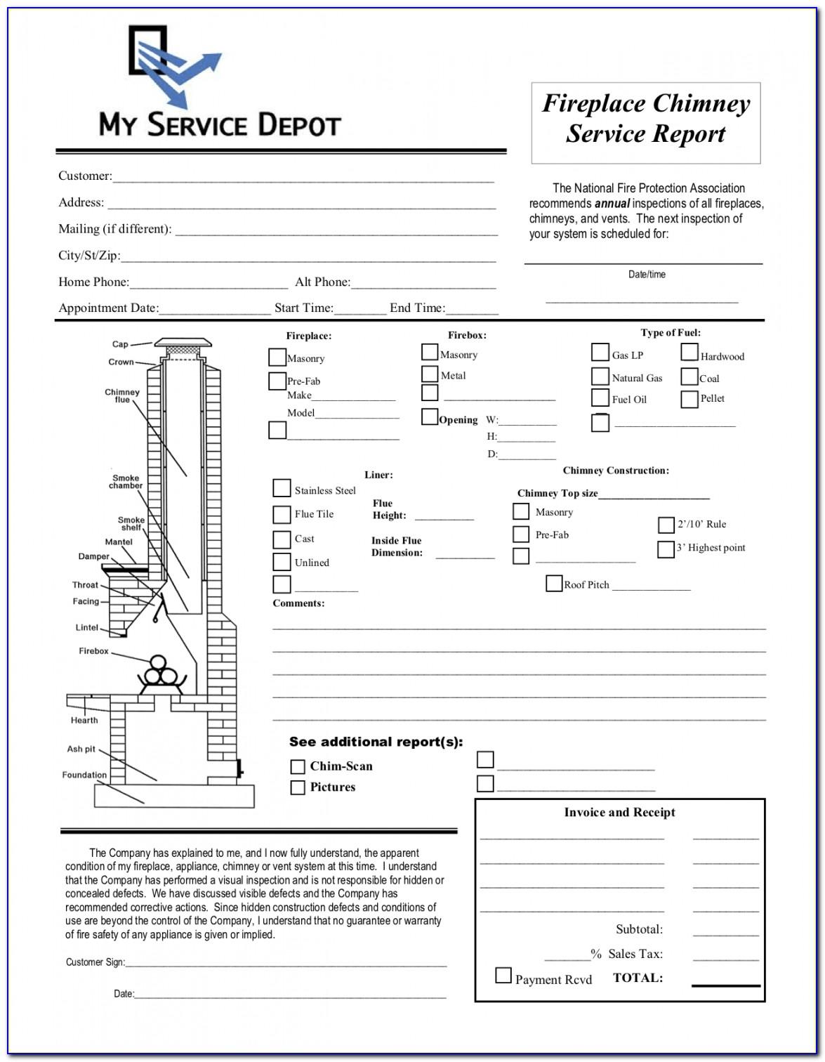Chimney Inspection Report Template