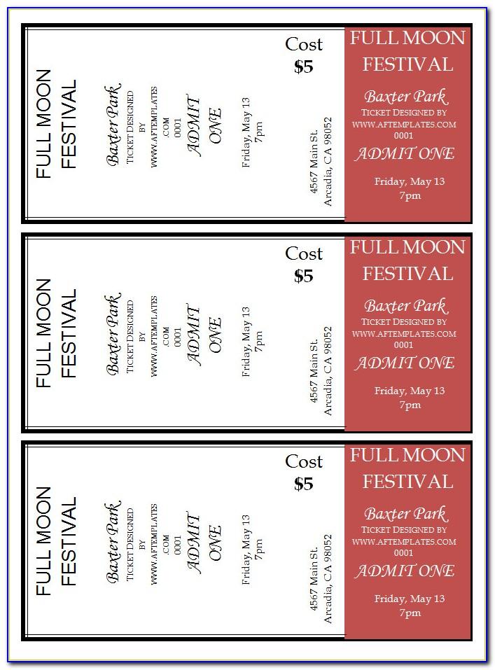Christmas Play Ticket Template