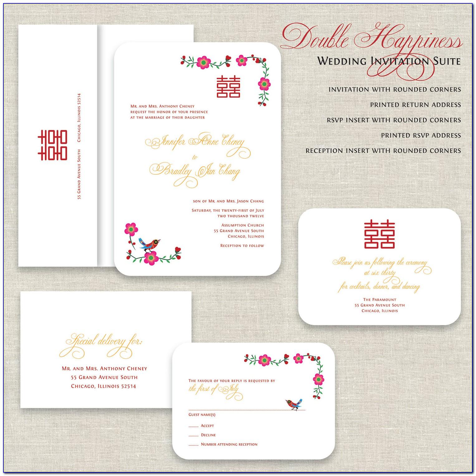 Editable Chinese Wedding Invitation Templates Free Download