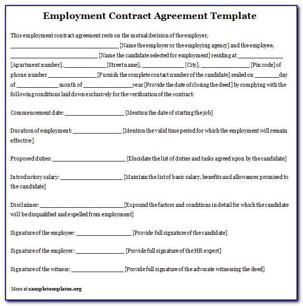 Employee Contracts Template Uk