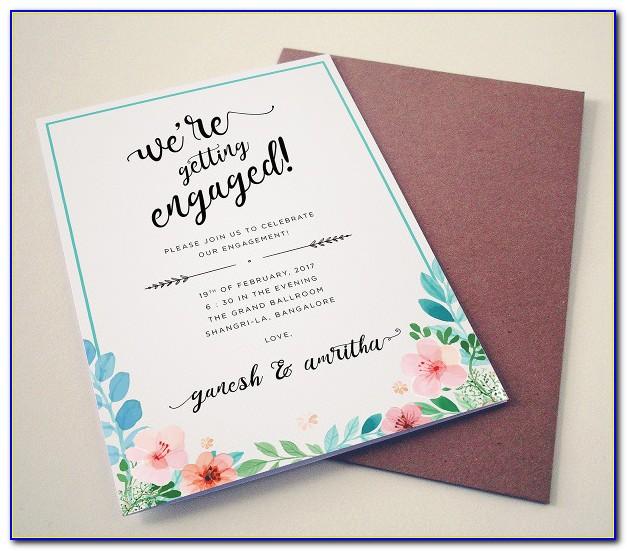 Engagement Invitation Card Template India