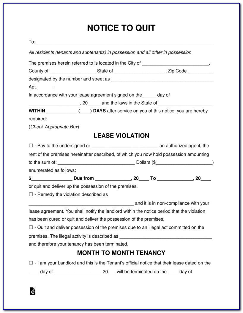 Eviction Notice Form Nyc