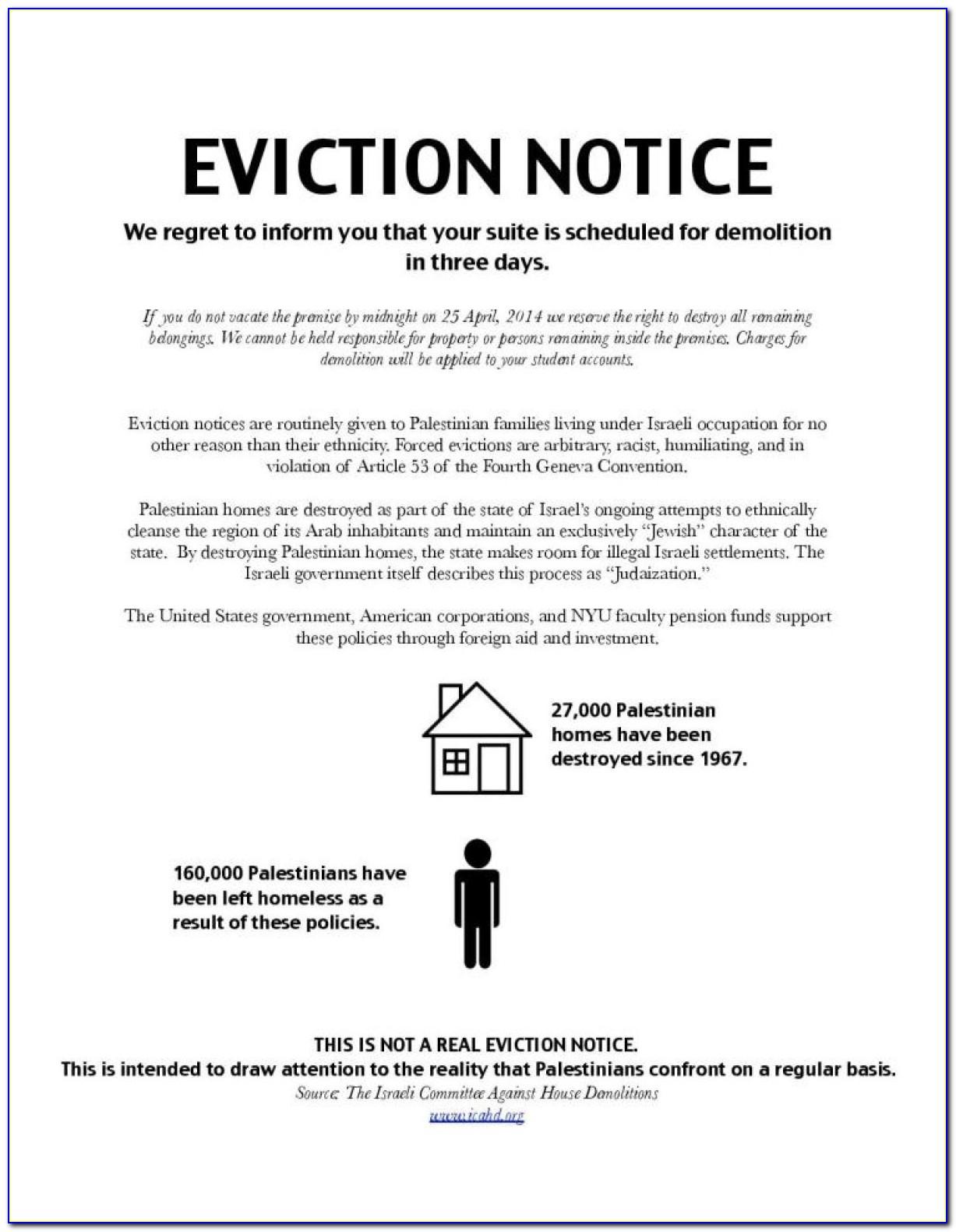 Eviction Notice Template Ny State