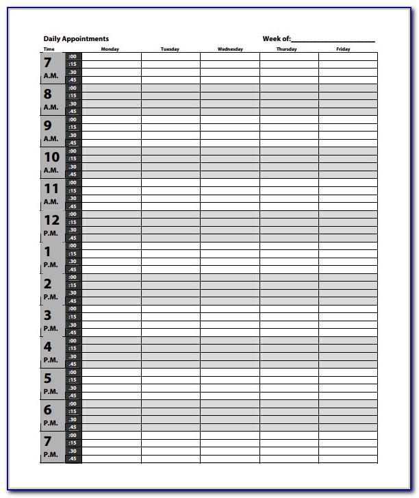 Free Appointment Planner Template