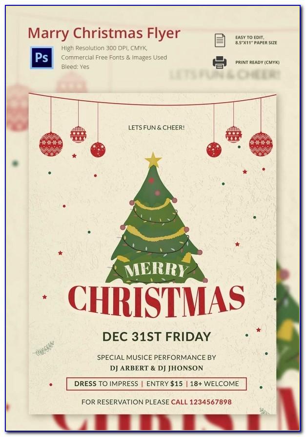 Free Christmas Flyer Template Psd