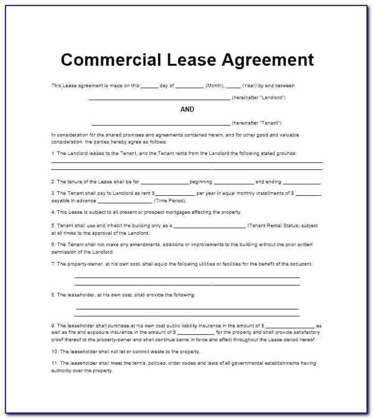 Free Commercial Lease Template Downloads
