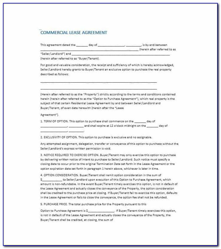 Free Commercial Lease Template Victoria