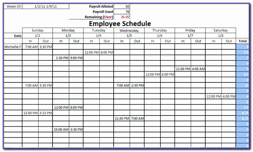Free Nurse Schedule Template