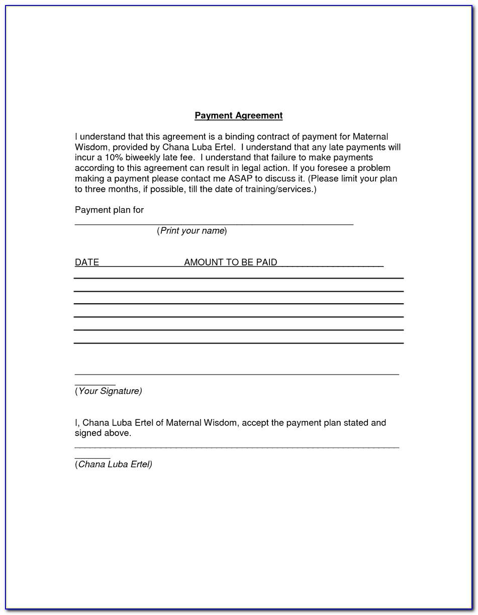 Free Payment Agreement Template Doc