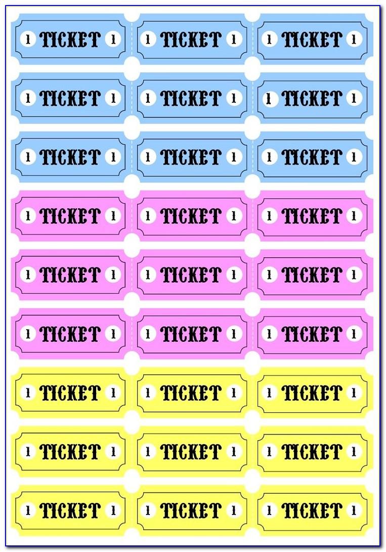 Free Play Ticket Template
