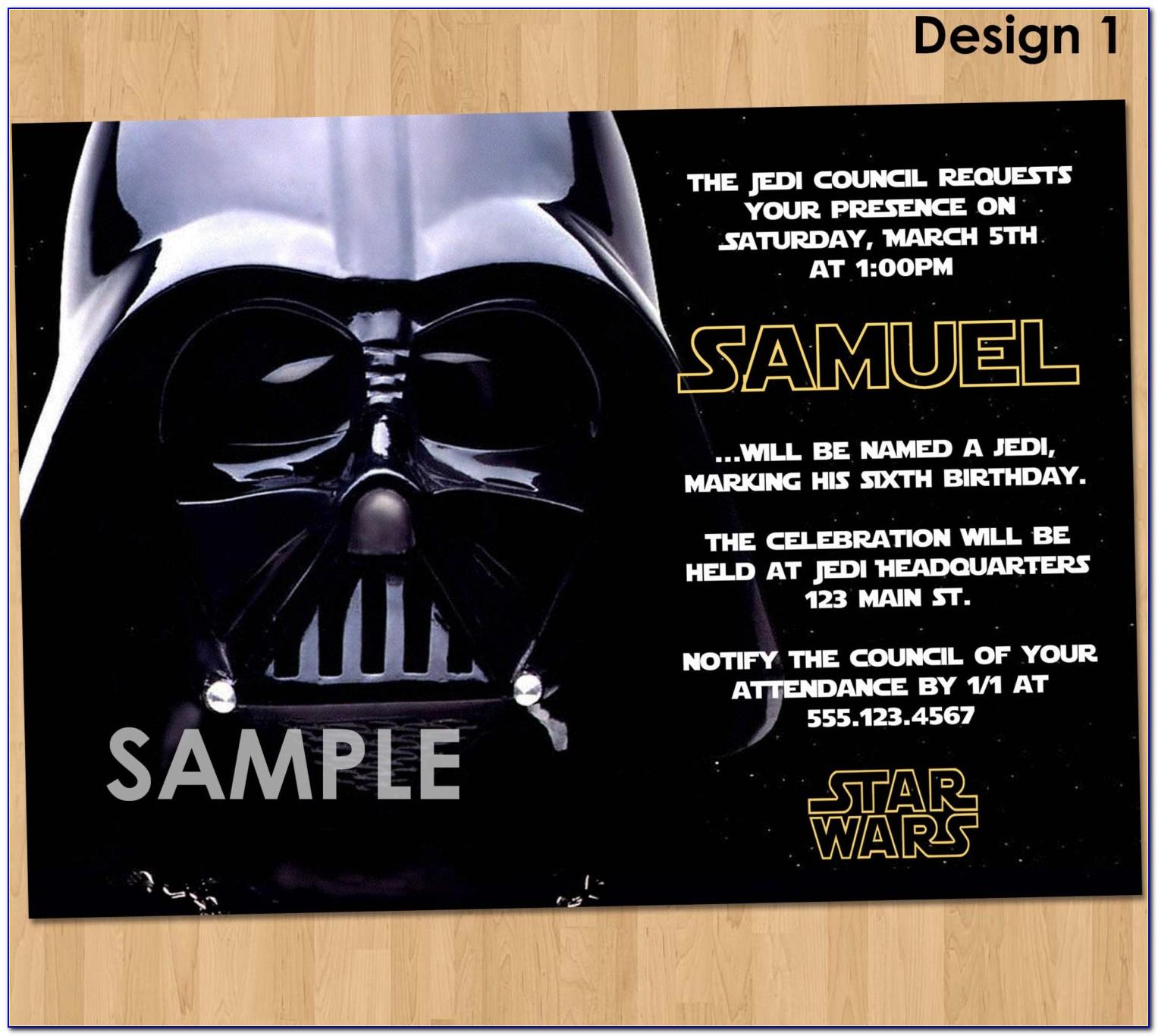 Free Printable Star Wars Birthday Invitation Templates