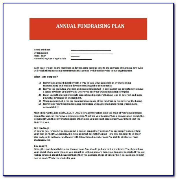 Fundraising Business Plan Template Free