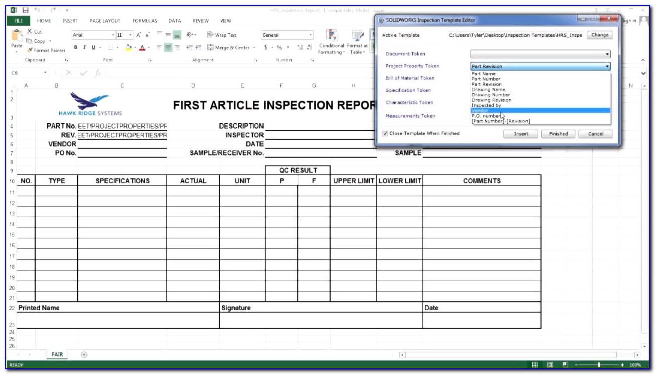 Inspection Schedule Template Excel