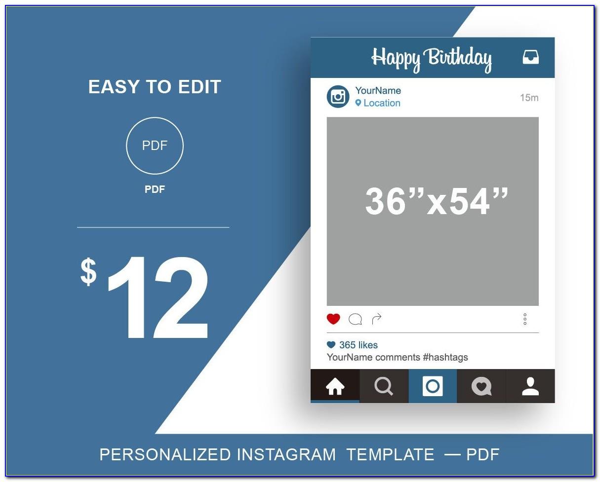 Instagram Photo Booth Prop Frame Template