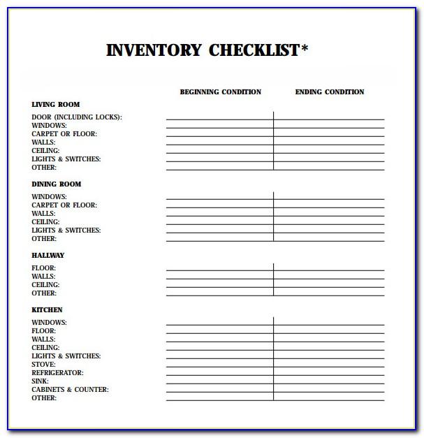 Inventory Template For Furnished Rental Property