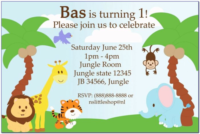 Jungle Theme Party Invitation Templates Free