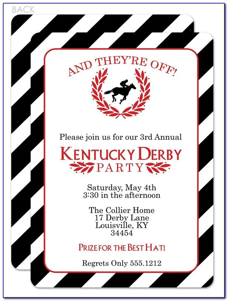 Kentucky Derby Party Invitations Templates Free