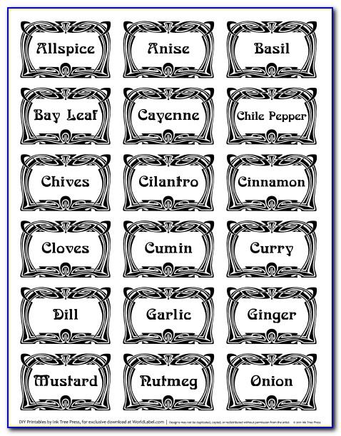 Mccormick Spice Labels Template For Costume