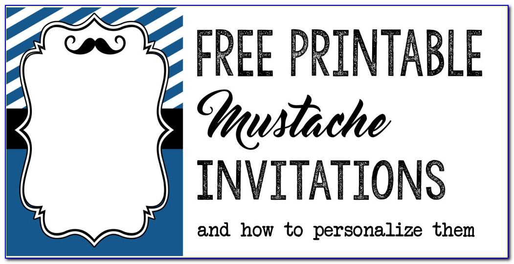 Mustache Baby Shower Invitations Free Templates