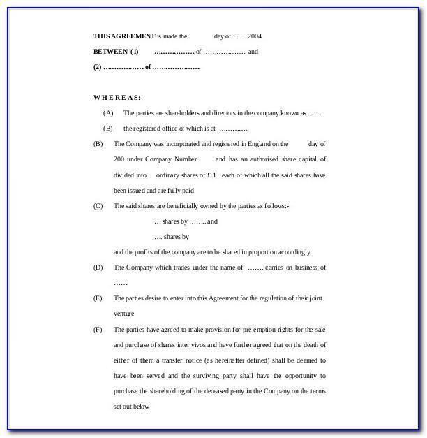 Nominee Agreement For Shares Template