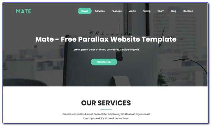 Parallax Website Templates Wordpress