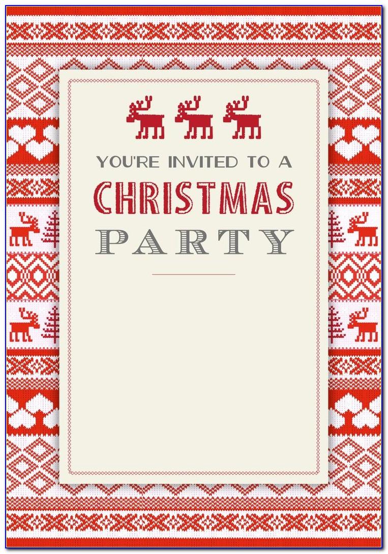 Printable Holiday Party Invitation Template