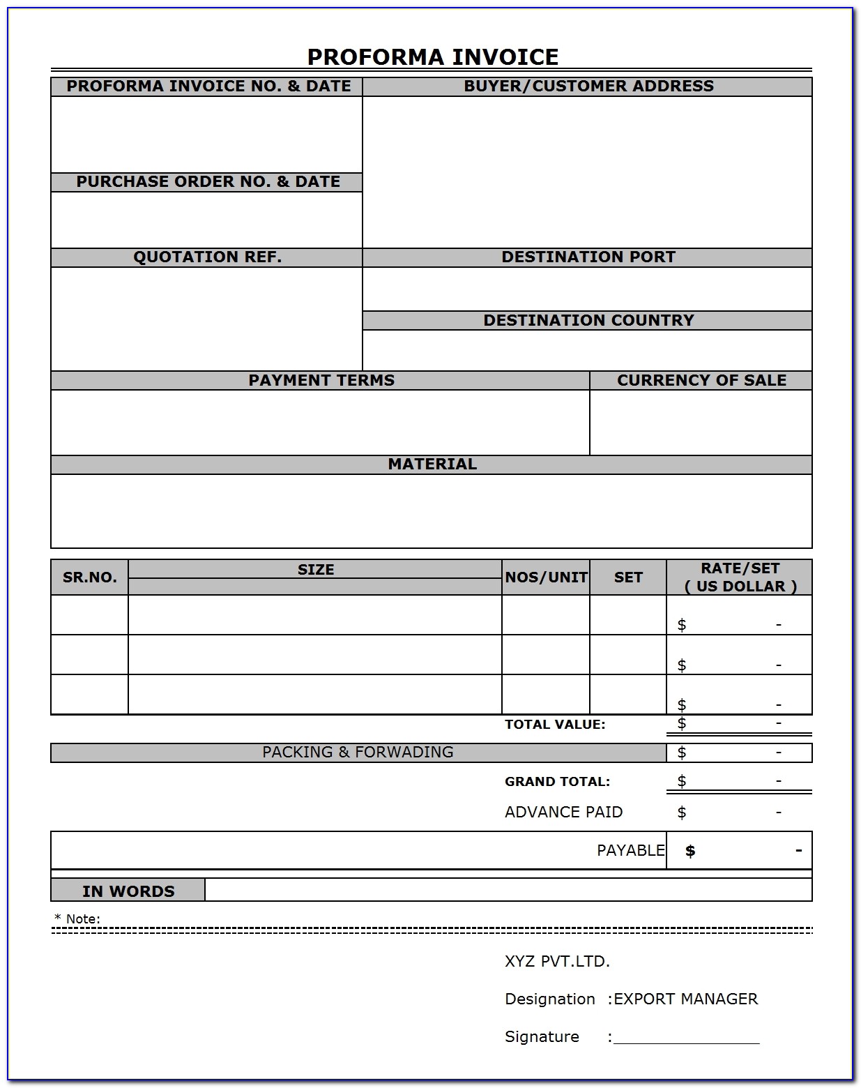 Proforma Invoice Meaning In Bengali